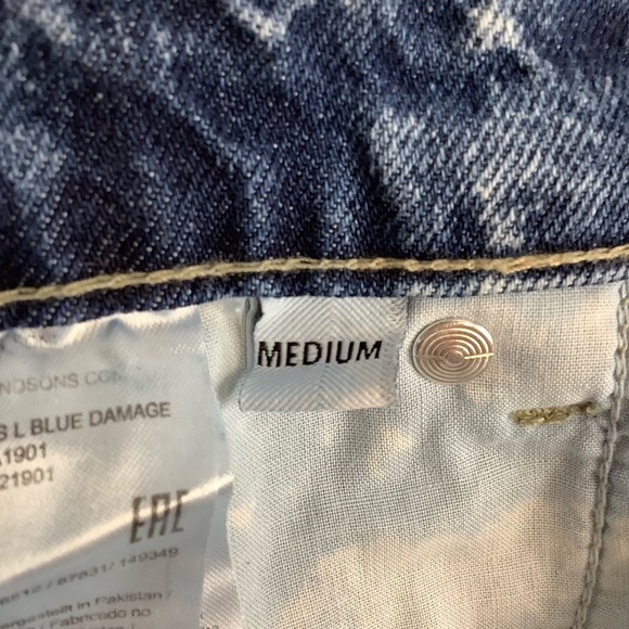 2/$30 ONLY & SONS Light Blue Onsavi Damage Jean Shorts Size M - Picture 11 of 13